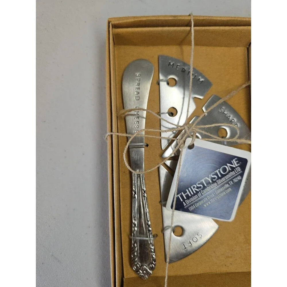 Thirstystone Cheese Markers Spreader Hand-Stamped Medium Sharp Hard Soft NIB